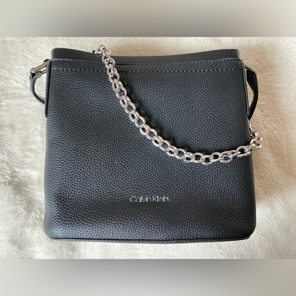 Calvin Klein Handbags - Calvin Klein Black Chain Crossbody Bag | Purse